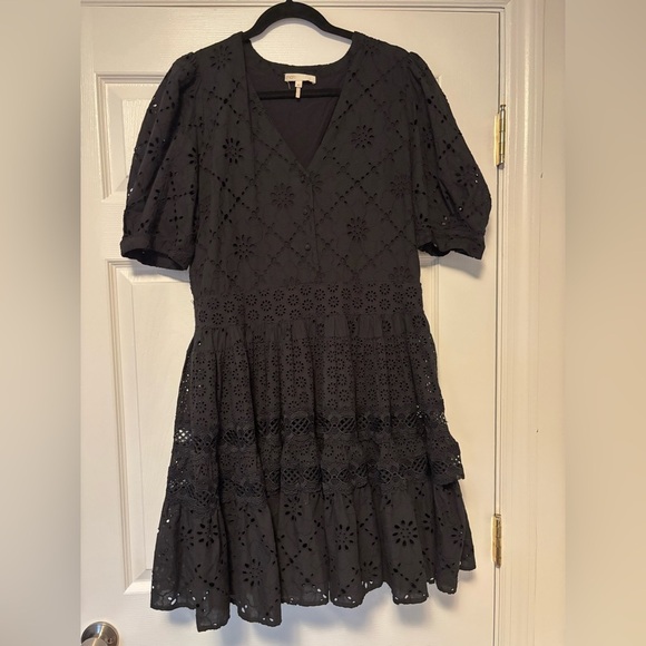 Maje Rayanette A Line Eyelet Dress EU 42 US XL - Picture 7 of 15